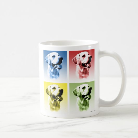 Labrador Retriever Pop Art Kaffeetasse (Rechts)