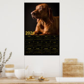Labrador Retriever Portrait with 2026 Calendar Poster (Küche)
