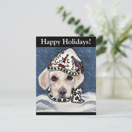Labrador Retriever Postkarte (Stehend Vorderseite)