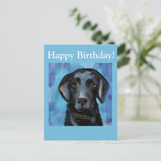 Labrador Retriever Postkarte (Stehend Vorderseite)