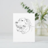 Labrador Retriever Postkarte – Handgezeichnete Tin (Stehend Vorderseite)