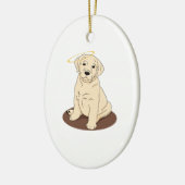 Labrador Retriever Puppy Angel Halo Keramik Ornament (Links)