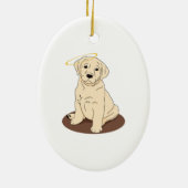 Labrador Retriever Puppy Angel Halo Keramik Ornament (Hinten)