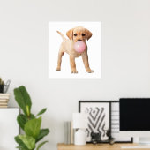 Labrador Retriever Puppy Bubble Gum Kinderzimmer C Poster (Heimbüro)