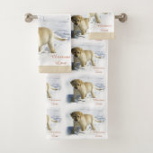 Labrador Retriever Puppy Christmas Badhandtuch Set (Insitu)