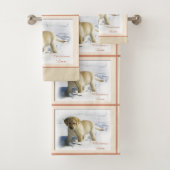 Labrador Retriever Puppy Christmas Badhandtuch Set (Insitu)