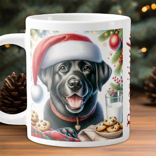 Labrador Retriever Puppy Dog & Christmas Cookies Jumbo-Tasse