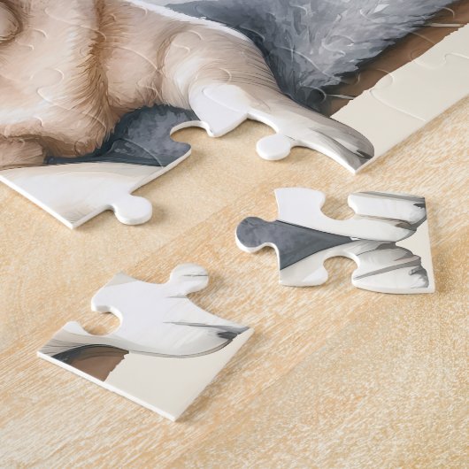 Labrador Retriever Puppy Dog Gelbe Labrador Weihna Puzzle (Seite)