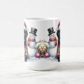 Labrador Retriever Puppy Dog & Snowman Weihnachten Kaffeetasse (Mittel)