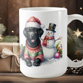 Labrador Retriever Puppy Dog Snowman Weihnachten Kaffeetasse