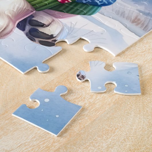 Labrador Retriever Puppy Gelbe Labrador Weihnachts Puzzle (Seite)