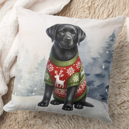 Labrador Retriever Puppy Holiday Sweater Dog Kissen