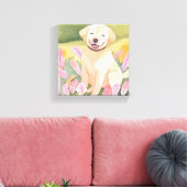 Labrador Retriever Puppy | Labrador Dog Niedlich W Leinwanddruck (Insitu (Wohnzimmer))