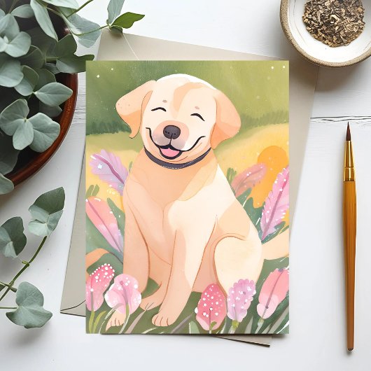 Labrador Retriever Puppy | Labrador Dog Niedlich W Postkarte