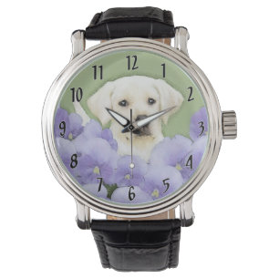 Labrador Retriever Puppy Painting Original Dog Art Armbanduhr