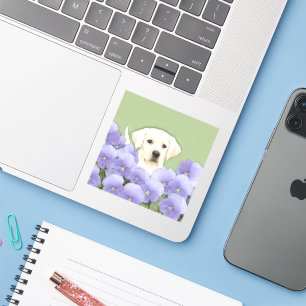 Labrador Retriever Puppy Painting Original Dog Art Aufkleber