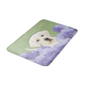 Labrador Retriever Puppy Painting Original Dog Art Badematte (Schrägansicht)