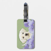 Labrador Retriever Puppy Painting Original Dog Art Gepäckanhänger (Rückseite vertikal)