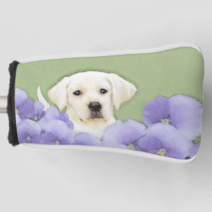 Labrador Retriever Puppy Painting Original Dog Art Golf Headcover