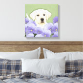 Labrador Retriever Puppy Painting Original Dog Art Leinwanddruck (Insitu (Schlafzimmer))