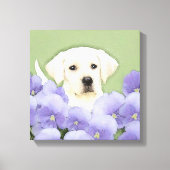 Labrador Retriever Puppy Painting Original Dog Art Leinwanddruck (Vorderseite)