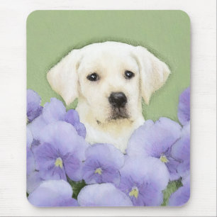 Labrador Retriever Puppy Painting Original Dog Art Mousepad