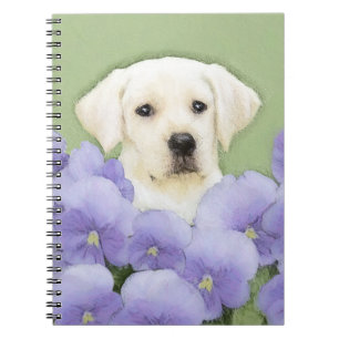 Labrador Retriever Puppy Painting Original Dog Art Notizblock