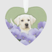 Labrador Retriever Puppy Painting Original Dog Art Ornament (Vorderseite)