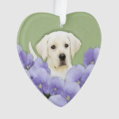 Labrador Retriever Puppy Painting Original Dog Art Ornament (Vorderseite)