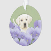 Labrador Retriever Puppy Painting Original Dog Art Ornament (Vorderseite)