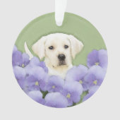 Labrador Retriever Puppy Painting Original Dog Art Ornament (Vorderseite)