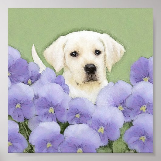 Labrador Retriever Puppy Painting Original Dog Art Poster (Vorne)