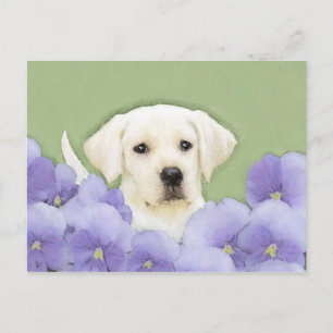Labrador Retriever Puppy Painting Original Dog Art Postkarte