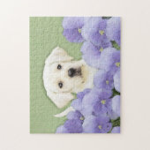 Labrador Retriever Puppy Painting Original Dog Art Puzzle (Vertikal)