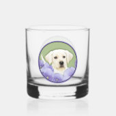 Labrador Retriever Puppy Painting Original Dog Art Whiskyglas (Rückseite)