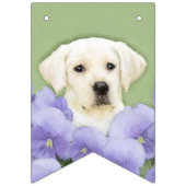Labrador Retriever Puppy Painting Original Dog Art Wimpelkette (Dritte Fahne)