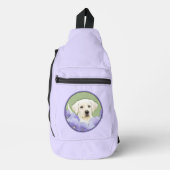 Labrador Retriever Puppy Painting Yellow Dog Art Crossbody Bag (Vorderseite)
