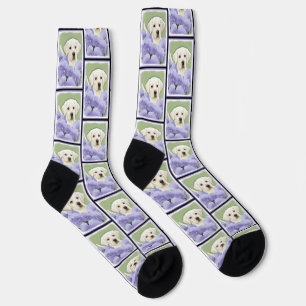 Labrador Retriever Puppy Painting Yellow Dog Art Socken