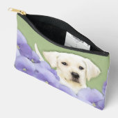 Labrador Retriever Puppy Painting Yellow Dog Art Zubehörtasche (Offen)