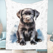 Labrador Retriever Puppy Paw Prints Dog Lover Fleecedecke