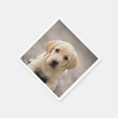 Labrador Retriever Puppy Serviette (Ecke)