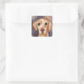 Labrador Retriever Quadratischer Aufkleber (Tasche)
