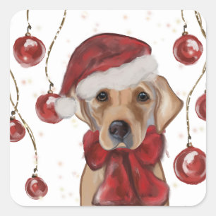LABRADOR RETRIEVER  QUADRATISCHER AUFKLEBER