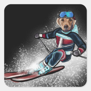 LABRADOR RETRIEVER  QUADRATISCHER AUFKLEBER