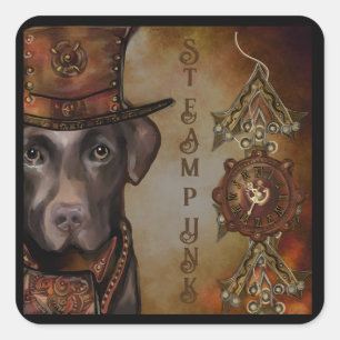 Labrador Retriever Quadratischer Aufkleber
