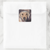 Labrador Retriever Quadratischer Aufkleber (Tasche)