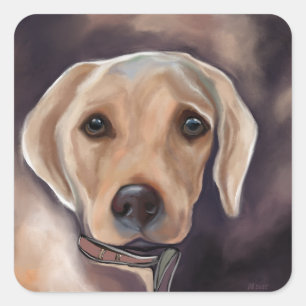 Labrador Retriever  Quadratischer Aufkleber