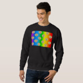 Labrador Retriever Rainbow Face Maske Sweatshirt (Vorne ganz)