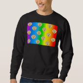 Labrador Retriever Rainbow Face Maske Sweatshirt (Vorderseite)