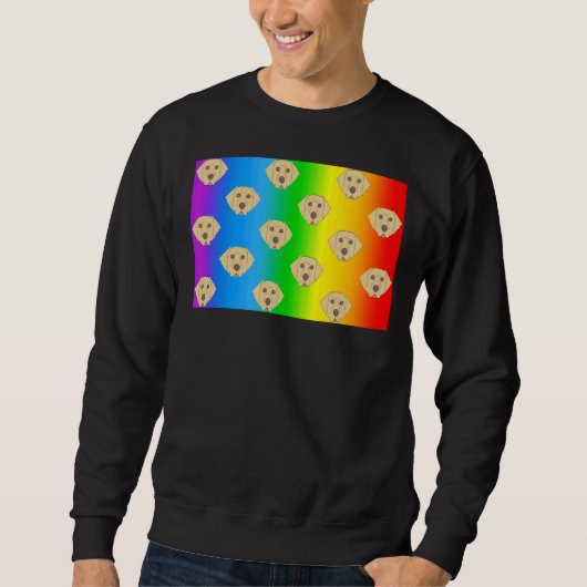 Labrador Retriever Rainbow Face Maske Sweatshirt (Vorderseite)